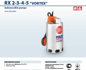 RX vortex sump pump