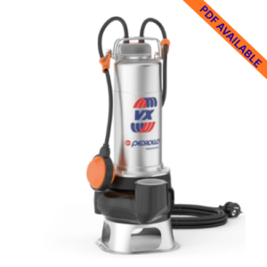 Pedrollo VX submersible pumps for sewage and dirty water drainage in South Africa, used in Durban, Johannesburg and Cape Town wastewater applications
